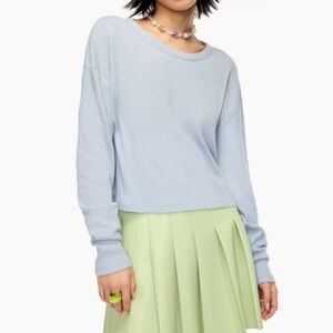 Aritzia Sunday Best Baby Waffle Long Sleeve (Baby Blue)